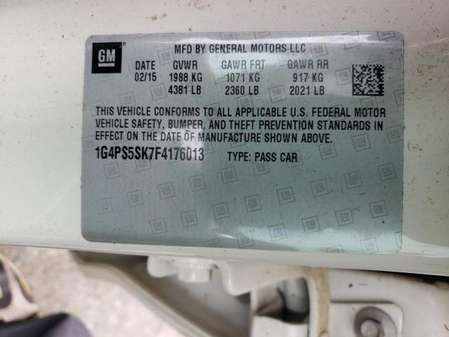 Photo 10 from auction – 2015 BUICK VERANO with VIN 1G4PS5SK7F4176013
