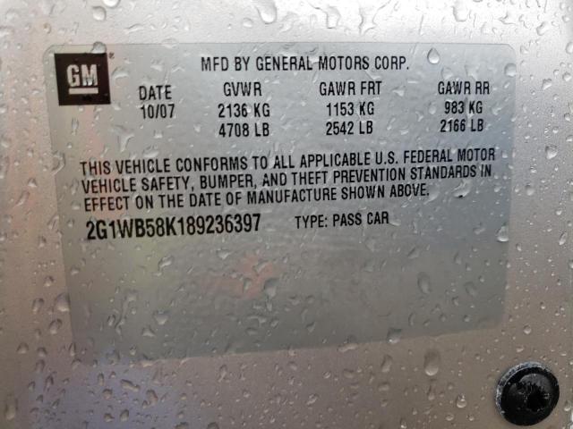 Photo 10 from auction – 2008 CHEVROLET IMPALA LS with VIN 2G1WB58K189236397