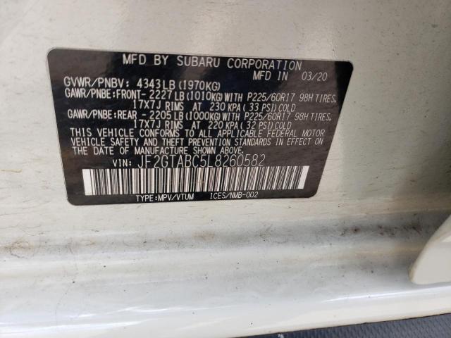 Photo 10 from auction – 2020 SUBARU CROSSTREK with VIN JF2GTABC5L8260582