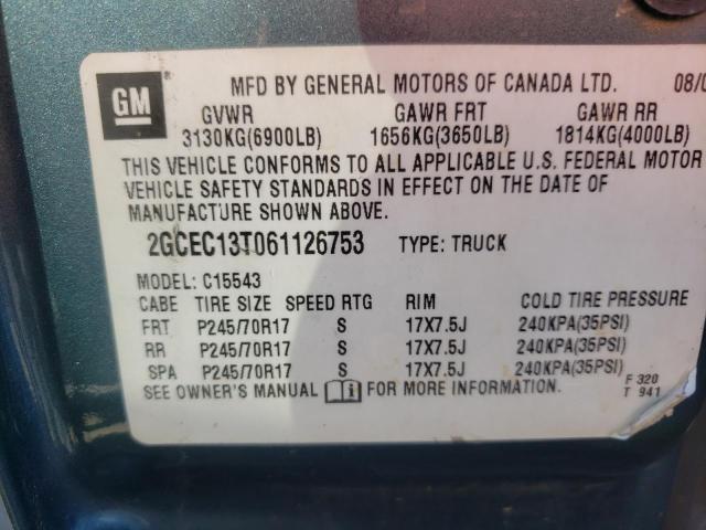 Photo 10 from auction – 2006 CHEVROLET SILVERADO with VIN 2GCEC13T061126753