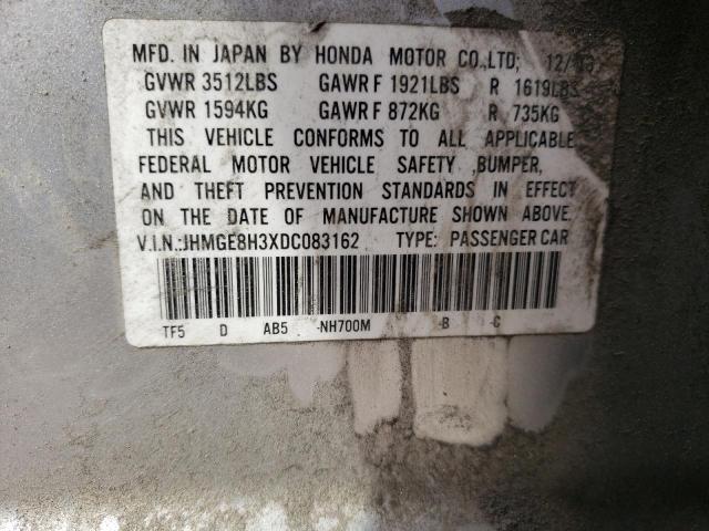 Photo 10 from auction – 2013 HONDA FIT with VIN JHMGE8H3XDC083162