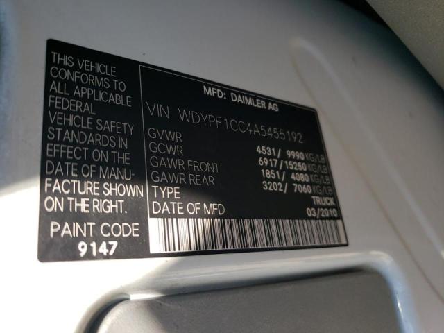 Photo 10 from auction – 2010 FREIGHTLINER SPRINTER 3 with VIN WDYPF1CC4A5455192