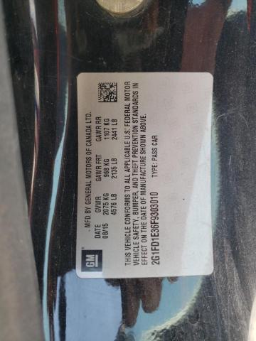 Photo 10 from auction – 2015 CHEVROLET CAMARO LT with VIN 2G1FD1E36F9303010