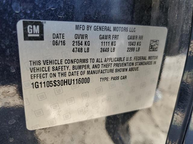 Photo 10 from auction – 2017 CHEVROLET IMPALA LT with VIN 1G1105S30HU116000