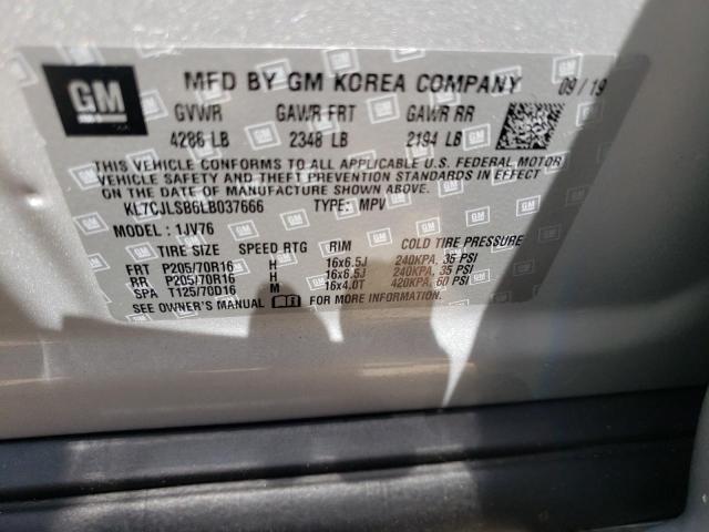 Photo 10 from auction – 2020 CHEVROLET TRAX 1LT with VIN KL7CJLSB6LB037666