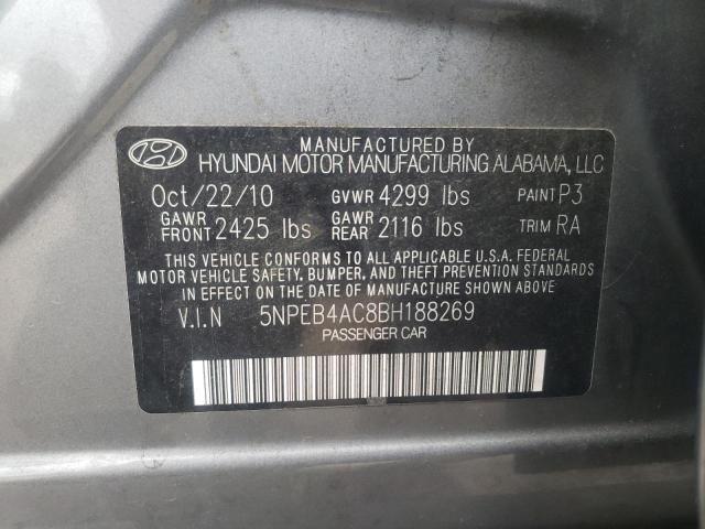 Photo 10 from auction – 2011 HYUNDAI SONATA GLS with VIN 5NPEB4AC8BH188269
