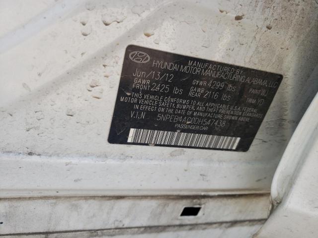 Photo 10 from auction – 2013 HYUNDAI SONATA GLS with VIN 5NPEB4AC0DH547438