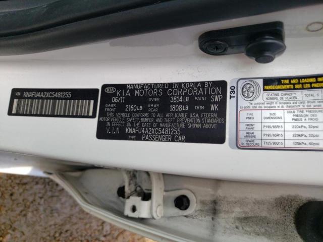 Photo 10 from auction – 2012 KIA FORTE EX with VIN KNAFU4A2XC5481255