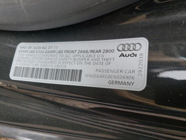 صورة رقم 10 من المزاد - 2012 AUDI A7 PRESTIG مع VIN WAUSGAFC0CN026906