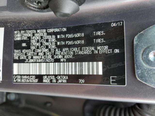Photo 10 from auction – 2017 LEXUS GX 460 with VIN JTJBM7FX4H5174370