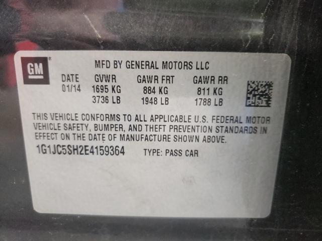 Photo 10 from auction – 2014 CHEVROLET SONIC LT with VIN 1G1JC5SH2E4159364