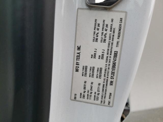 Photo 10 from auction – 2019 TESLA MODEL 3 with VIN 5YJ3E1EB6KF470083