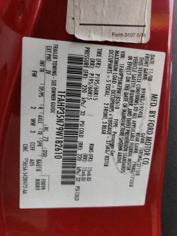 Photo 10 from auction – 2009 FORD FOCUS SE with VIN 1FAHP35N79W182610