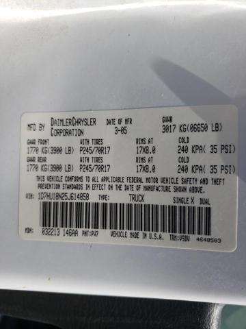 Photo 10 from auction – 2005 DODGE RAM 1500 S with VIN 1D7HU18N25J614858