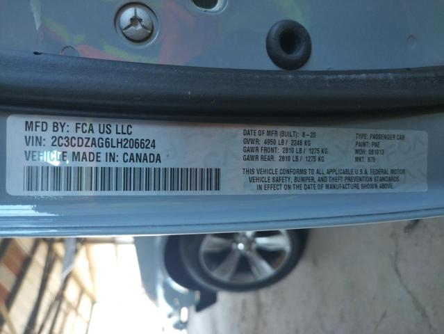 Photo 10 from auction – 2020 DODGE CHALLENGER with VIN 2C3CDZAG6LH206624