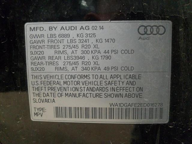 Photo 10 from auction – 2014 AUDI Q7 PRESTIG with VIN WA1DGAFE2ED016278