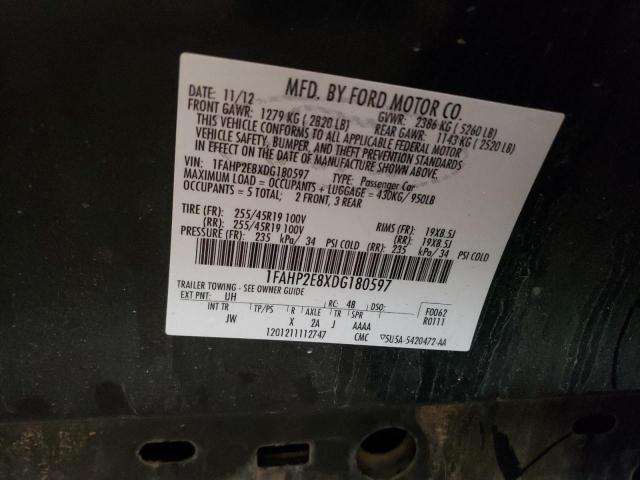 Photo 10 from auction – 2013 FORD TAURUS SEL with VIN 1FAHP2E8XDG180597