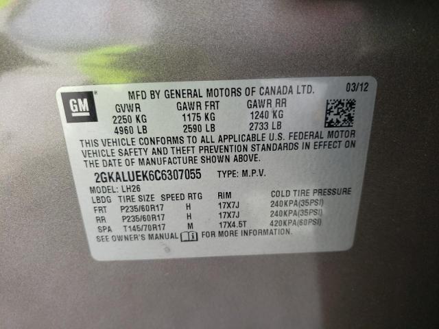 Zdjęcie 10 z aukcji – 2012 GMC TERRAIN SL z VIN 2GKALUEK6C6307055
