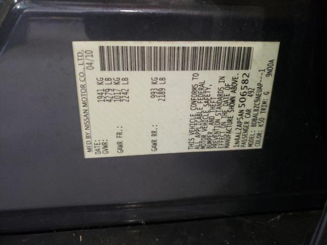 Photo 10 from auction – 2010 NISSAN ALTIMA BAS with VIN 1N4AL2AP5AN506582