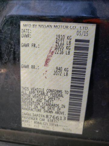 Photo 10 from auction – 2015 NISSAN ALTIMA 2.5 with VIN 1N4AL3AP2FN876613