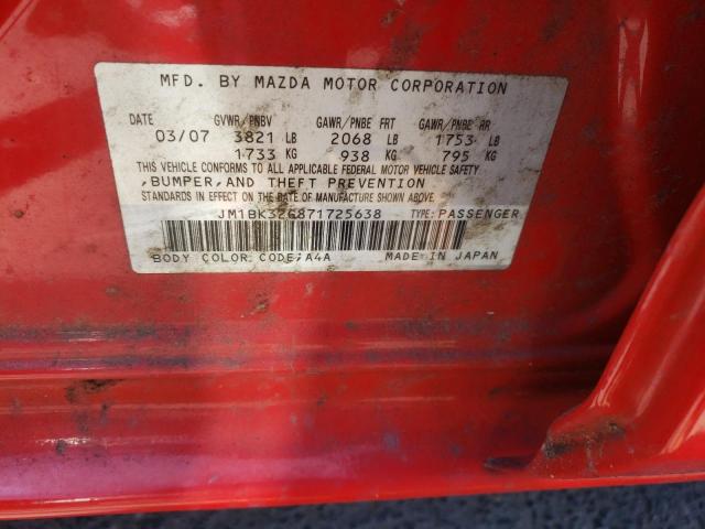 Photo 10 from auction – 2007 MAZDA 3 I with VIN JM1BK32G871725638