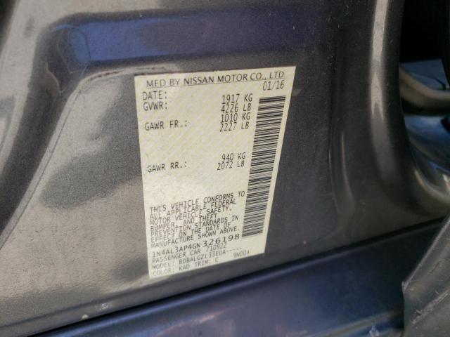 Photo 10 from auction – 2016 NISSAN ALTIMA 2.5 with VIN 1N4AL3AP4GN326198