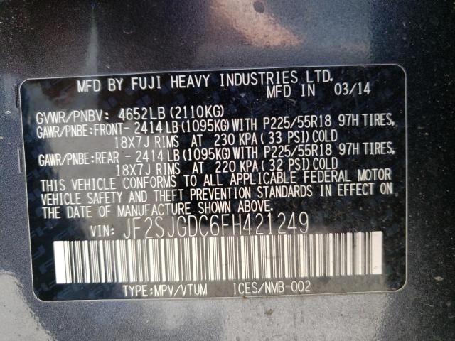 Photo 10 from auction – 2015 SUBARU FORESTER 2 with VIN JF2SJGDC6FH421249