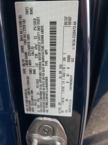 Photo 10 from auction – 2020 FORD ESCAPE SEL with VIN 1FMCU9H61LUA00595