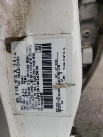 Photo 10 from auction – 1998 FORD ESCORT SE with VIN 1FAFP13P7WW165804