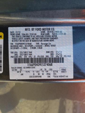 Photo 10 from auction – 2014 FORD FUSION SE with VIN 1FA6P0HD9E5374068