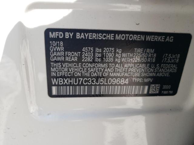 Photo 10 from auction – 2018 BMW X1 SDRIVE2 with VIN WBXHU7C33J5L09684