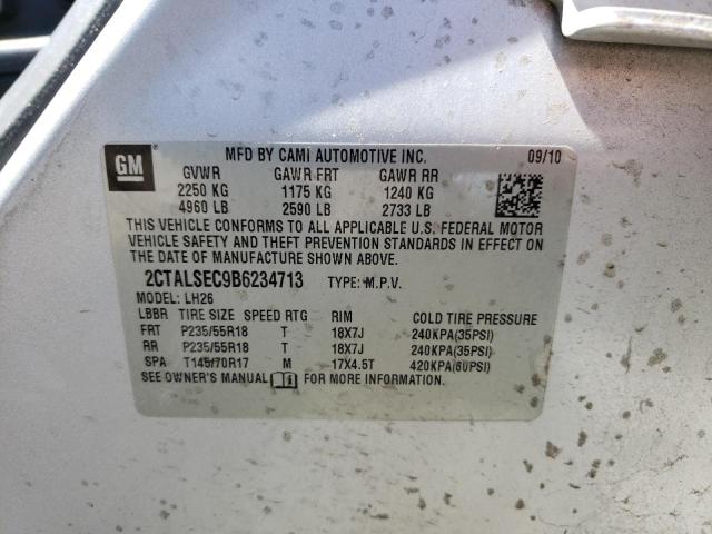 Photo 10 from auction – 2011 GMC TERRAIN SL with VIN 2CTALSEC9B6234713