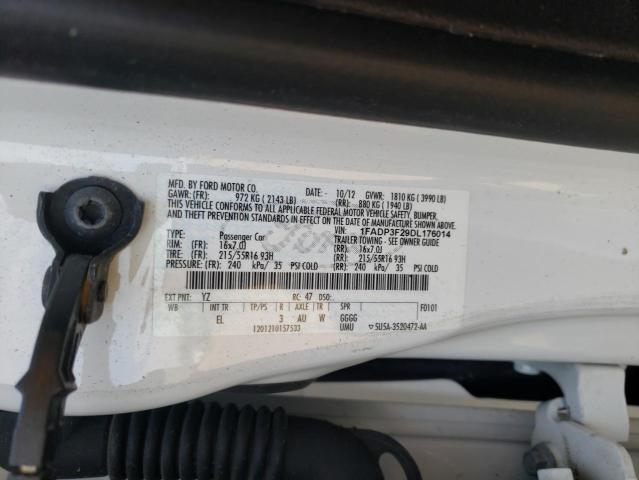 Photo 10 from auction – 2013 FORD FOCUS with VIN 1FADP3F29DL176014