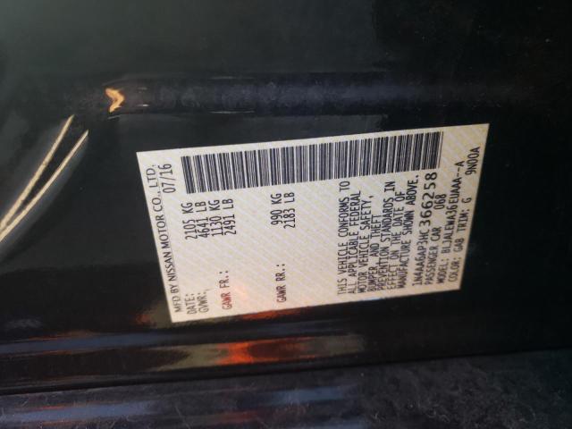 Photo 10 from auction – 2017 NISSAN MAXIMA 3.5 with VIN 1N4AA6AP3HC366258