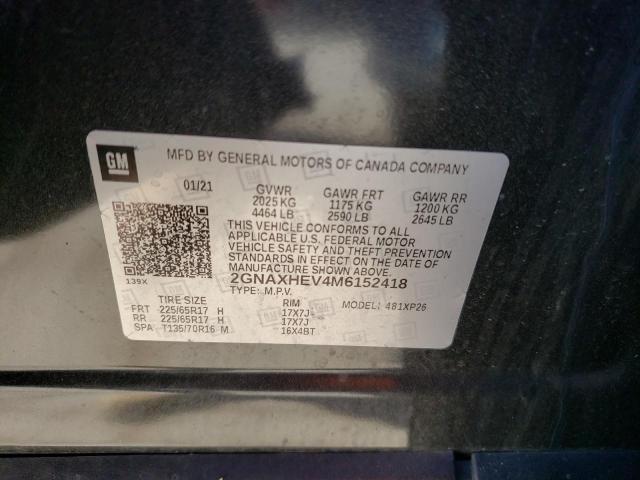 Photo 10 from auction – 2021 CHEVROLET EQUINOX LS with VIN 2GNAXHEV4M6152418