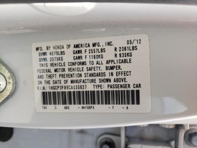 Photo 10 from auction – 2012 HONDA ACCORD EXL with VIN 1HGCP3F89CA035627