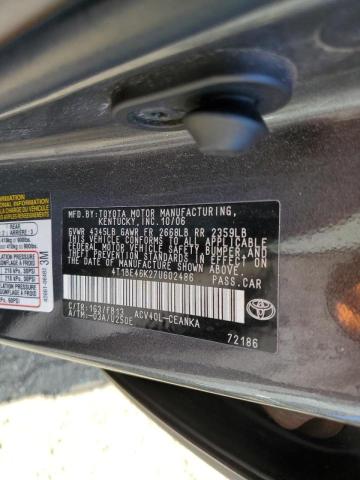 Photo 10 from auction – 2007 TOYOTA CAMRY CE with VIN 4T1BE46K27U602486
