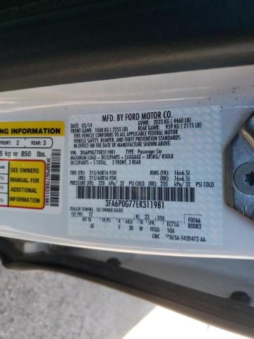 Photo 10 from auction – 2014 FORD FUSION S with VIN 3FA6P0G77ER311981