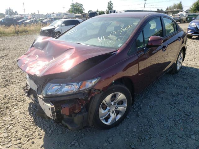 Photo 2 from auction – 2013 HONDA CIVIC LX with VIN 19XFB2F57DE220039