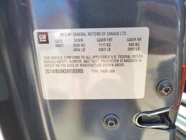 Photo 10 from auction – 2008 CHEVROLET IMPALA LS with VIN 2G1WB58K589183865