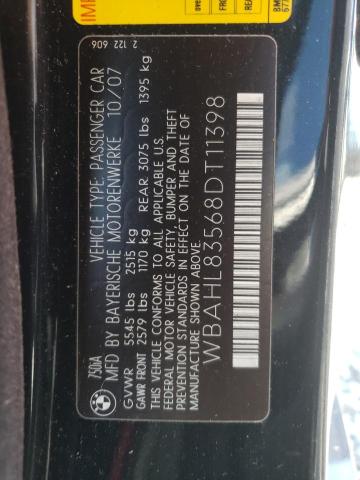 Photo 10 from auction – 2008 BMW 750 with VIN WBAHL83568DT11398