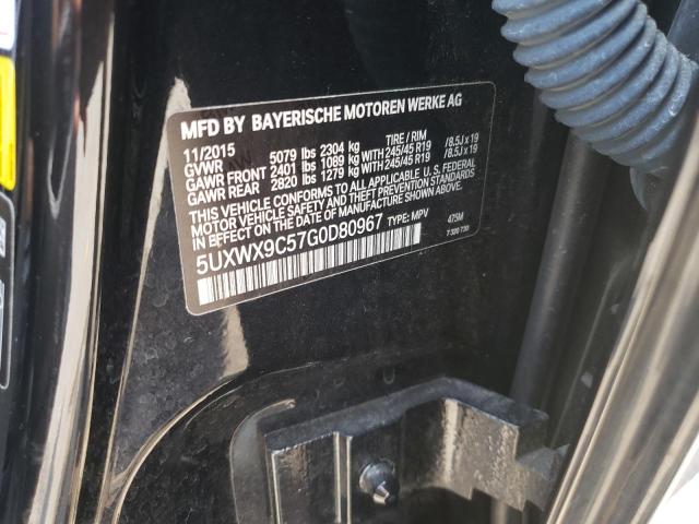 Photo 10 from auction – 2016 BMW X3 XDRIVE2 with VIN 5UXWX9C57G0D80967