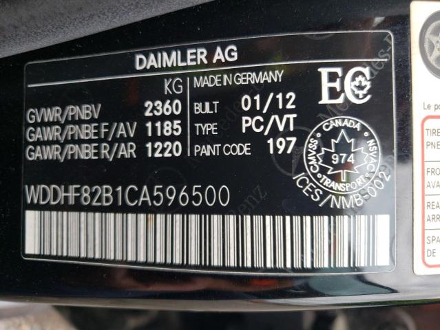 Photo 10 from auction – 2012 MERCEDES-BENZ E 300 4MAT with VIN WDDHF82B1CA596500