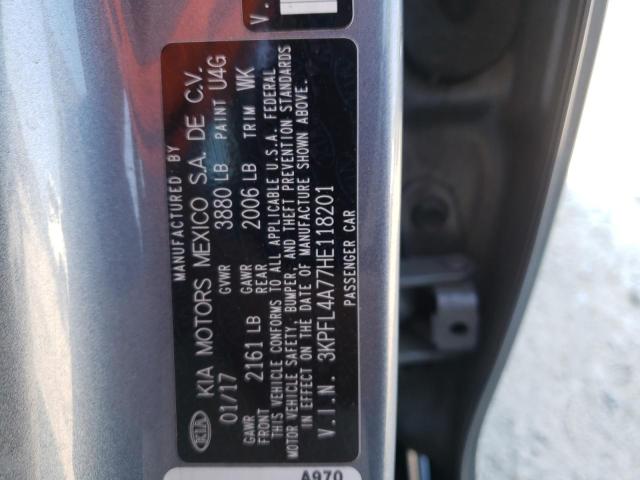 Photo 10 from auction – 2017 KIA FORTE LX with VIN 3KPFL4A77HE118201