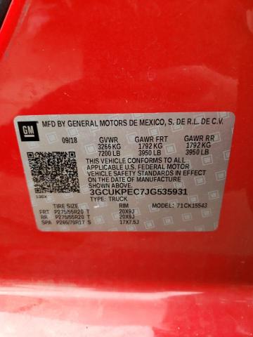 Photo 10 from auction – 2018 CHEVROLET SILVERADO with VIN 3GCUKPEC7JG535931