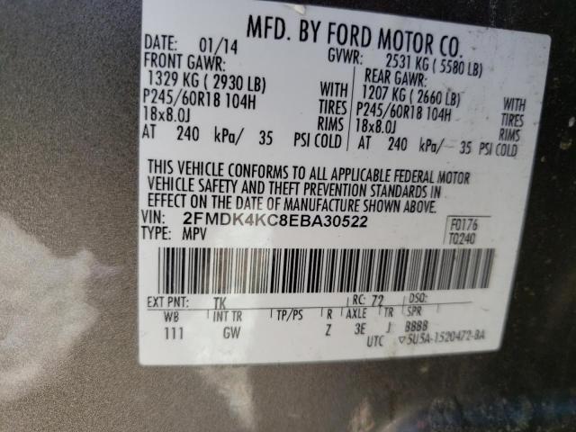 Photo 10 from auction – 2014 FORD EDGE LIMIT with VIN 2FMDK4KC8EBA30522