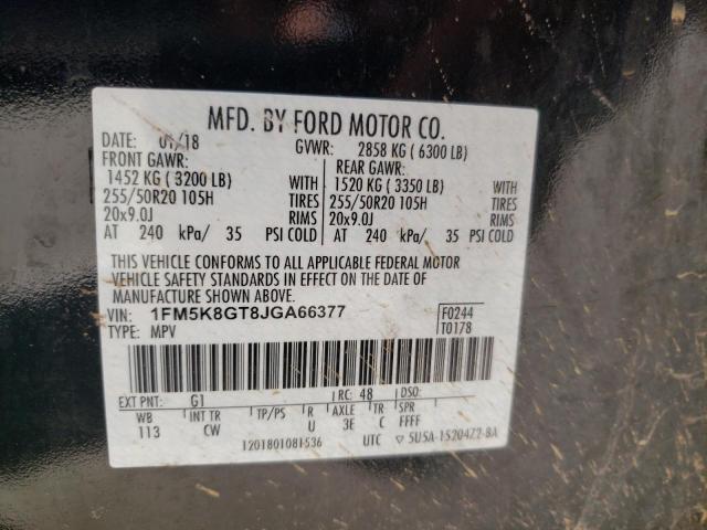 Photo 10 from auction – 2018 FORD EXPLORER S with VIN 1FM5K8GT8JGA66377