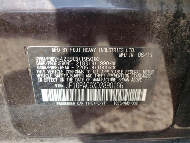 Photo 10 from auction – 2013 SUBARU IMPREZA PR with VIN JF1GPAC6XD2890166