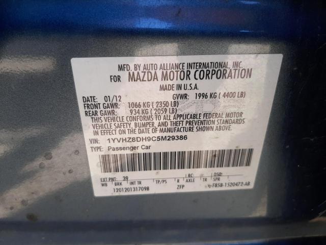 Photo 10 from auction – 2012 MAZDA 6 I with VIN 1YVHZ8DH9C5M29386