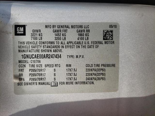 Photo 10 from auction – 2010 CHEVROLET TAHOE C150 with VIN 1GNUCAE00AR247434
